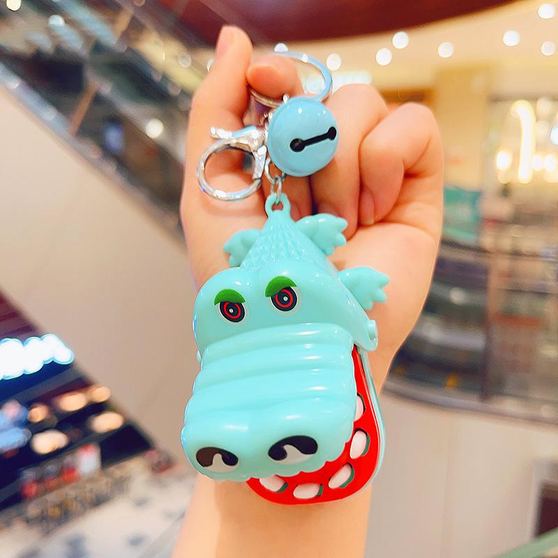 Crocodile Teeth Toys Keychain Children's Crocodile Fingers Reaction Training Dinosaurs Animal Pull Back Trick Game Family