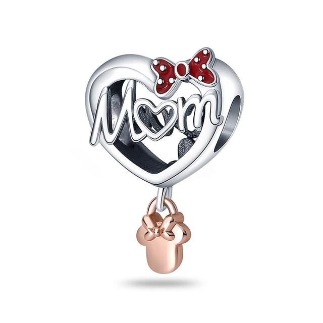 Стерлингового серебра 925 пробы, сердце, лапа животного, прозрачная снежинка, сверкающая корона, подвеска в виде тыквы, подходит для оригинального модного браслета