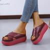 Fashion Women Platforrm Slippers Summer 2024 Fashion Solid Sandals Women Beach Causal Shoes Ladies Slides Large Size Black Flip Flops