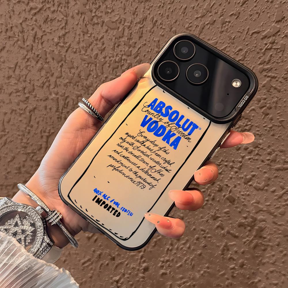 КРУТОЙ Чехол для телефона COOL A-AbsolutS V-VodkaS Для iPhone 17 16 15 14 13 12 11 Pro Max Air Матовый Лазерный Аврора Ударопрочный Funda