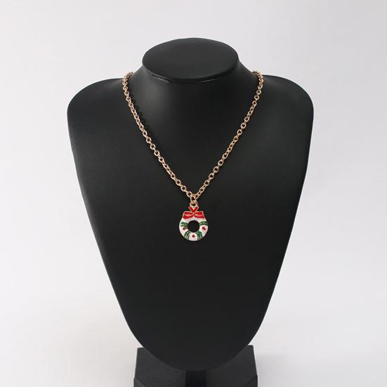 Женское ожерелье, декоративное универсальное блестящее ожерелье с подвеской на рождественскую тематику для повседневного ношения