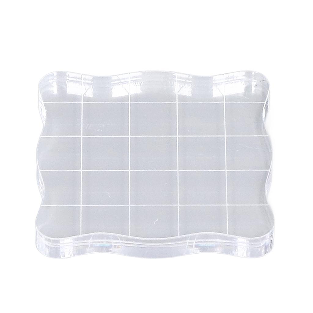 Прозрачные штампы 7,5x7,5 см, изогнутая сторона, высокие, прозрачные, легко моющиеся, многоразовые, акриловые, B