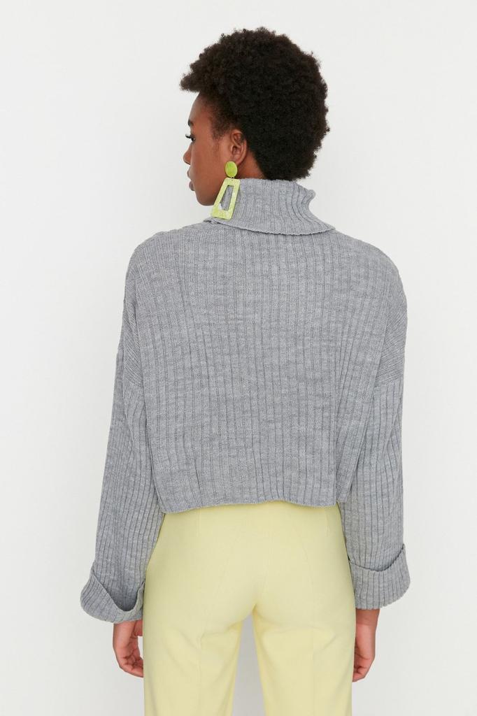 Women's Elegance Style Sweater Stone Crop Basic Knitwear Sweater