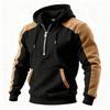 Men's Heavy Pullover Hoodie Casual Long Sleeve Drawstring Zip Winter Hooded Sweatshirts With Pockets