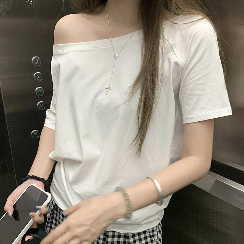 Women's Fashion Casual Summer Spring Solid Color Print Short Sleeve Oblique Collar Blouses & Shirts