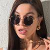 Fashion Small Metal Frame Shades Polygon Sun Glasses Hexagon Sunglasses for Women Men's Sunglasses