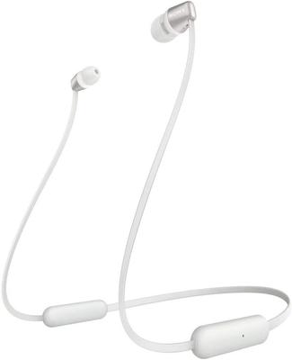 Sony Беспроводные наушники Bluetooth до 15 часов непрерывной работы с плоским кабелем 2019 белый WC WI-C310 совместимый/воспроизведение/с микрофоном, принят, модель,