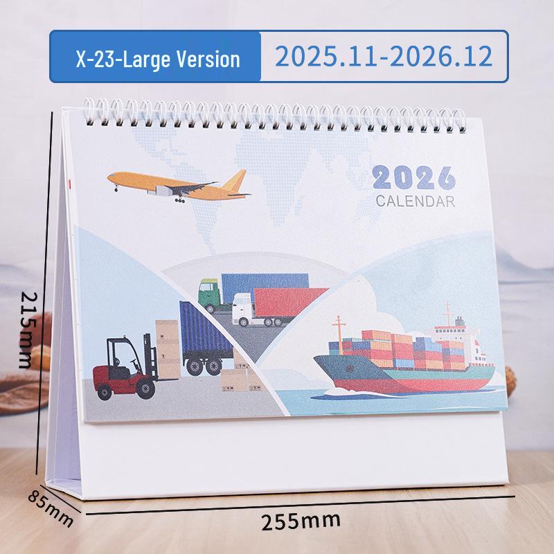 2026 International Shipping Desk Calendar, Customizable with Logo, Year of the Horse Special Edition.