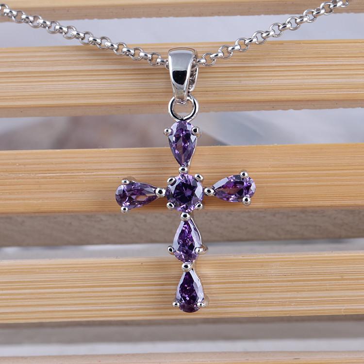 Классический кулон-крест для мужчин и женщин, модное ожерелье, ювелирное изделие, высококачественное ожерелье из циркония