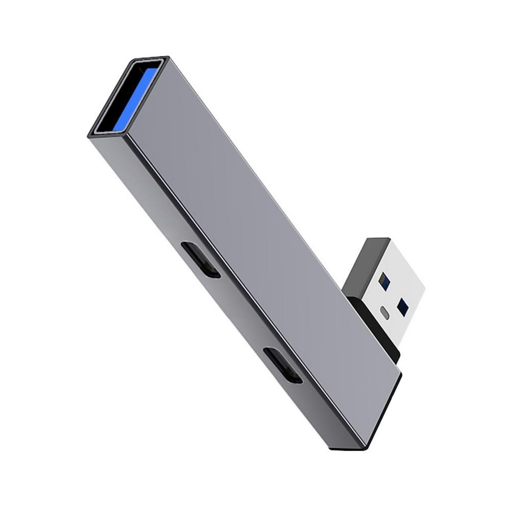 USB 3.0-концентратор, USB-разветвитель, адаптер USB-2 Type-C+USB с высокоскоростной передачей данных для Windows, Mac OS, Linux и Android.