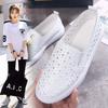 2025 Spring/Summer Women's Genuine Leather Cutout Breathable Slip-on Loafers