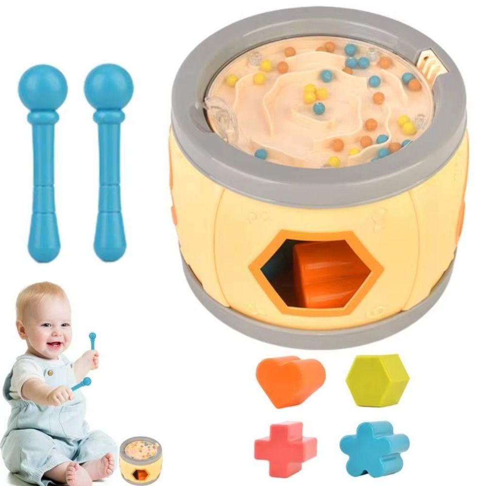 Percussion Shape Baby Musical Instrument Montessori Baby Colorful Rolling Drum Toddlers Preschool