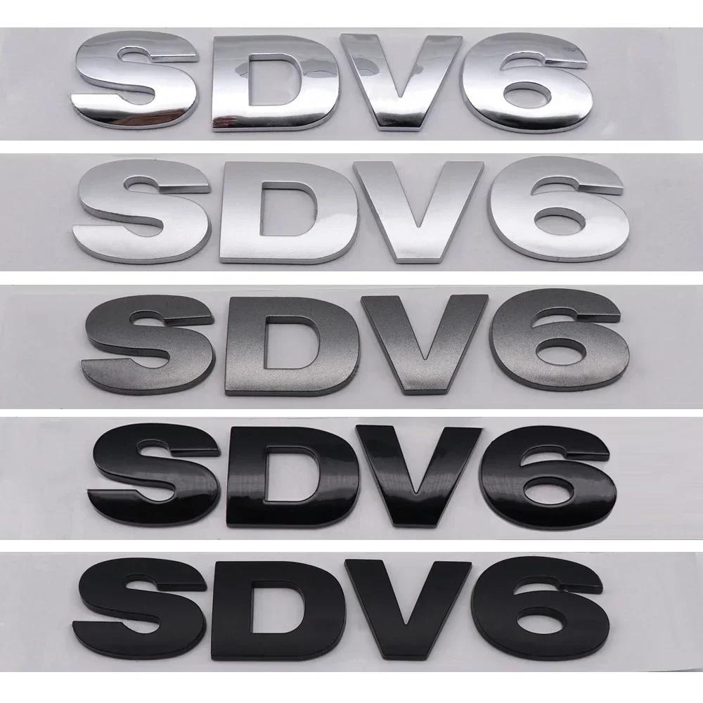 3D ABS Хромированные Черные Буквы SDV6 SDV8 TDV6 TDV8 Логотип Значок Наклейки на Задний Багажник Автомобиля для Аксессуаров Range Rover Sport