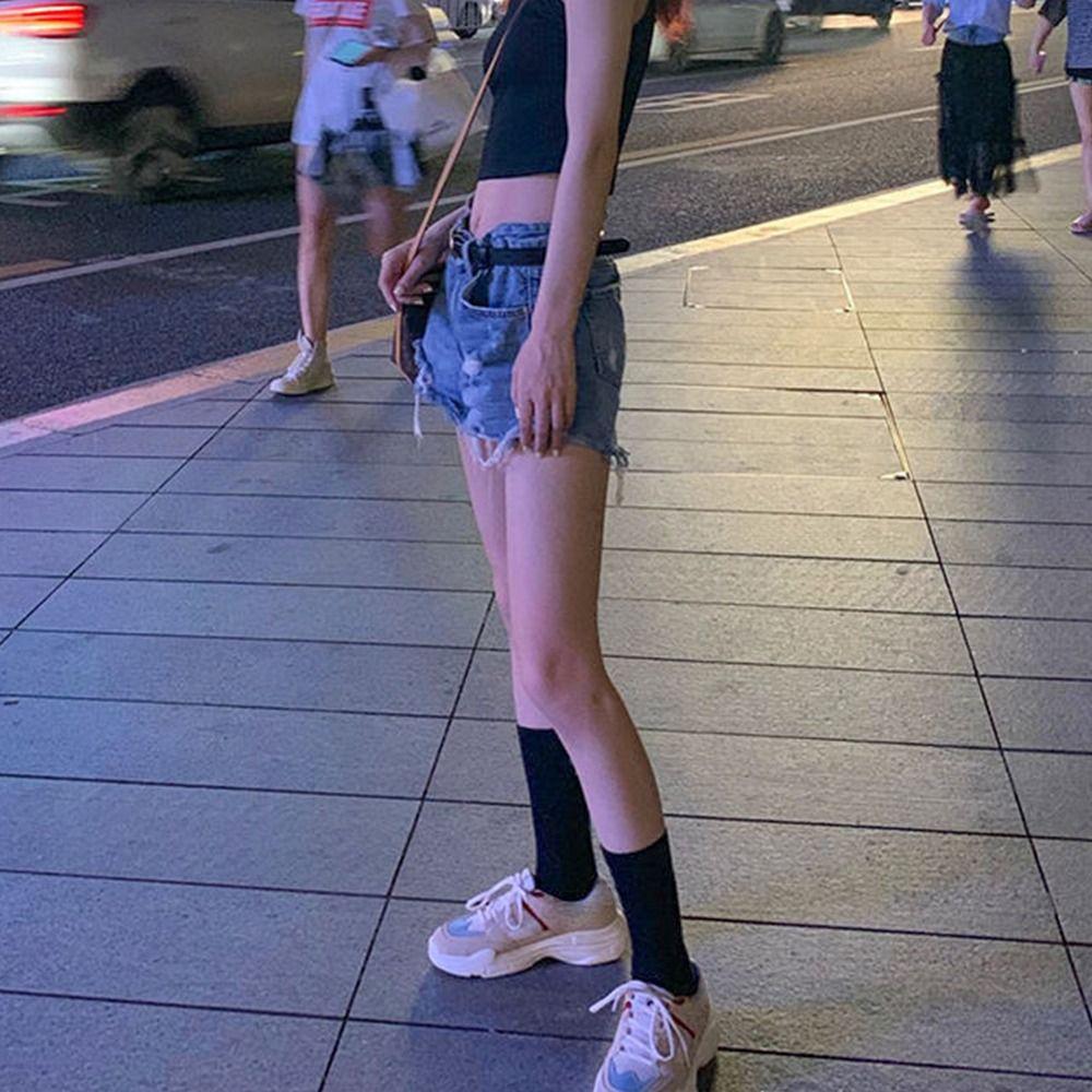 Sweet Long Stockings Elastic Thin Stockings Fashion Knee Length Socks