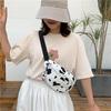 Woman Chest Bag Korea INS Cow Canvas Small Waist Pack Japanese Harajuku Style Wild Girl Cute Student Chest Bag Female Pockets