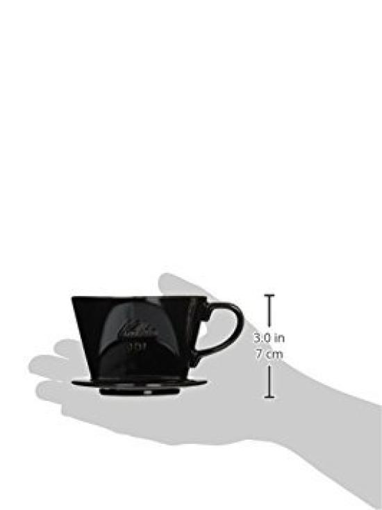 Kalita Керамический дриппер для кофе на 1-2 человек, черный, 101-Лото #01005