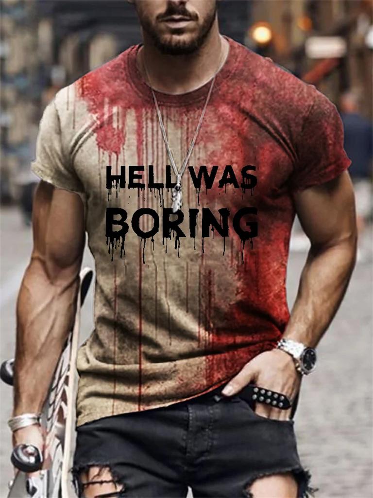 Новая популярная хип-поп мужская футболка с капающим кровавым черепом 3D-принтом модная футболка с коротким рукавом с рисунком ужасов топы Harajuku мужские футболки