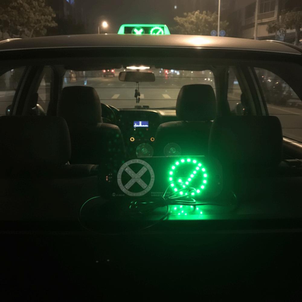 Creative Taxi LED Indicator Light Suction Cup Type Taxi Interior Lights Taxi Cab