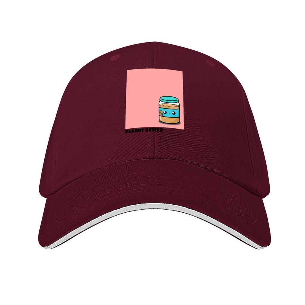 Cute Cartoon Peanut Butter Breakfast Kawaii Baseball Cap derby hat Visor beach hat Cosplay Women Mens