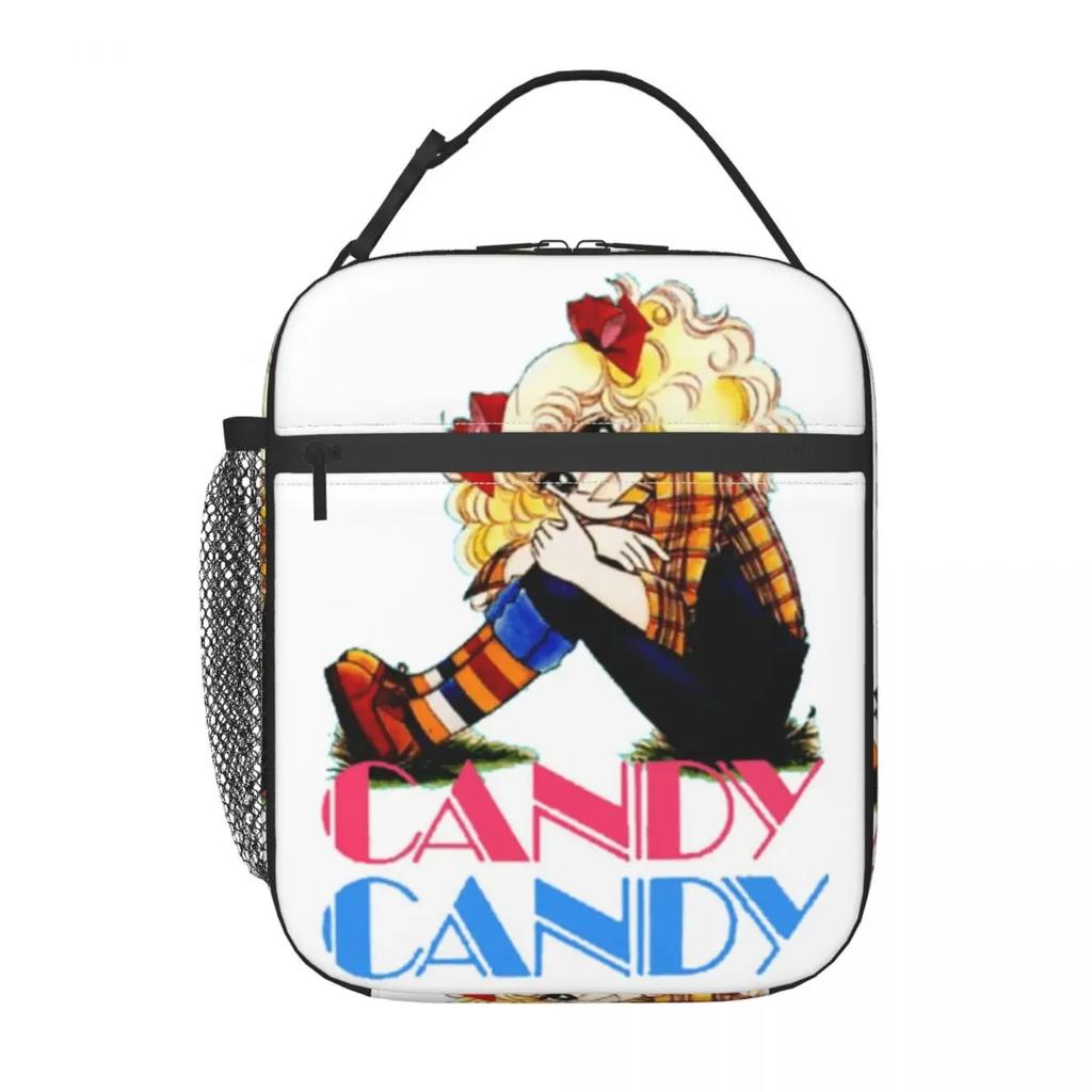 Custom Candy Candy Logo Lunch Bag Men Women Cooler Warm Insulated Lunch Box for Student School