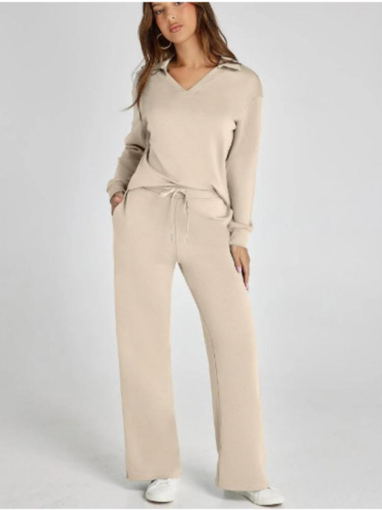 Женский комплект из однотонных брюк с длинным рукавом и завязками, весенняя женская одежда
