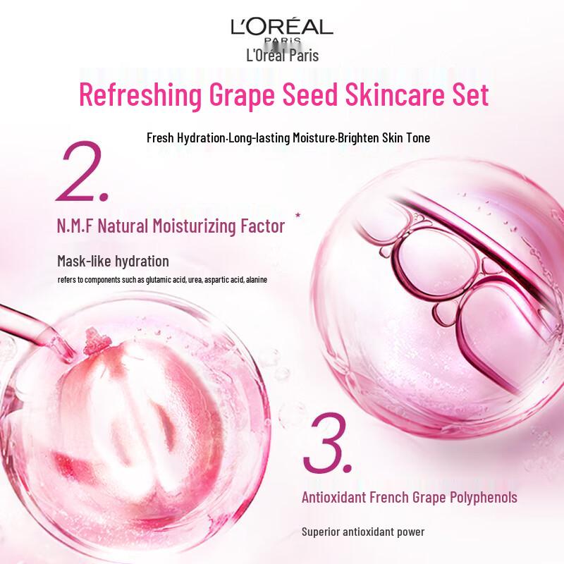 L'Oréal Hydrafresh Grape Seed Skincare Set