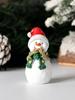 Mini Christmas Figurines Cute Snowman,Santa & Reindeer Design Desktop Ornaments Small Resin Decor for Xmas Tree, Home&Party Gift