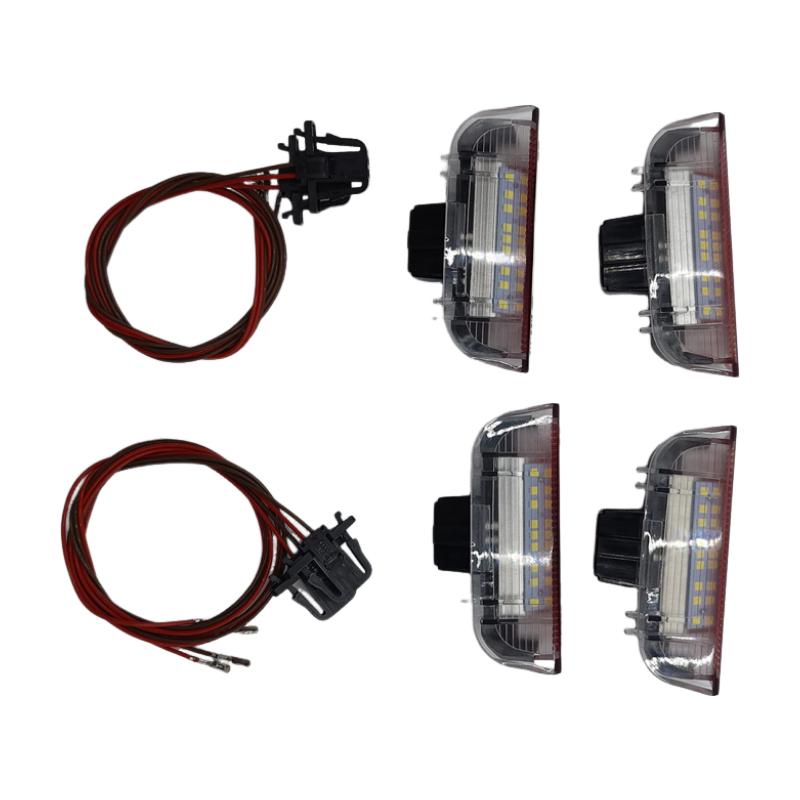 4x CANBUS white and red double colors LED automobile welcome door lamp lights for Golf 5/6 Jetta Passat CC Sharan Touarey cars