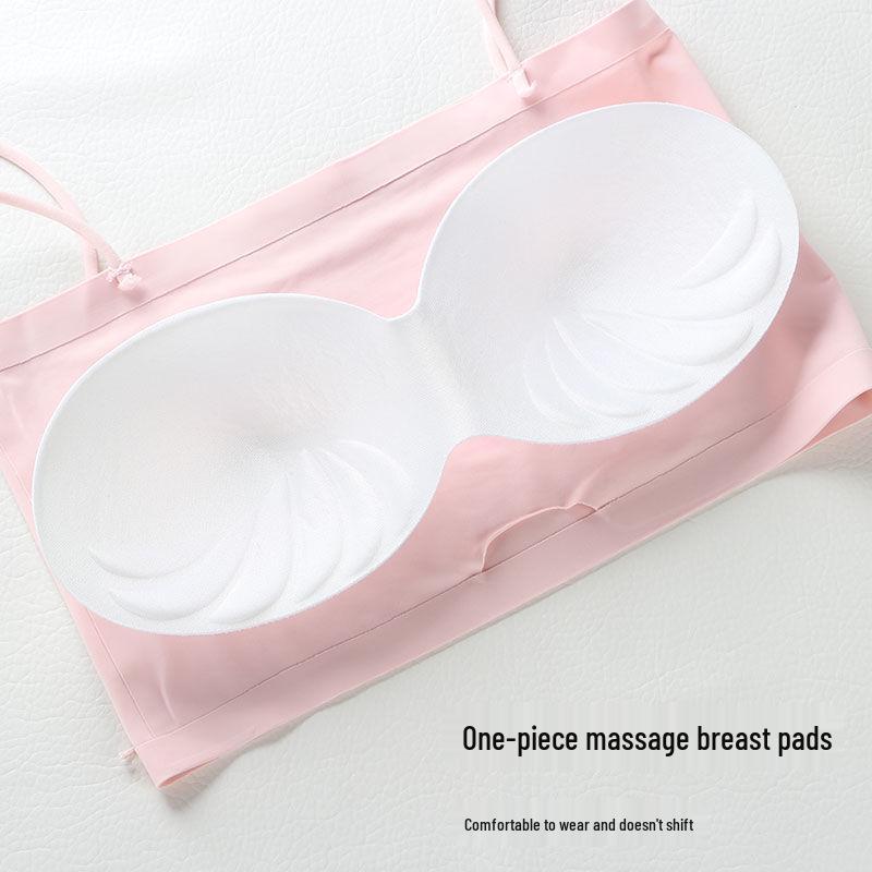 Korean Style Summer Ice Silk Camisole with Chest Pad - Anti-Exposure Sports Vest for Students