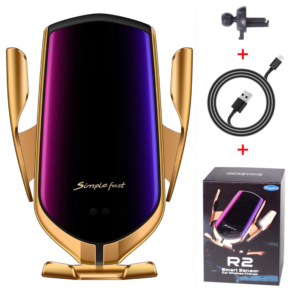 Автоматическое автомобильное беспроводное зарядное устройство 10 Вт типа C Forhuawei Mate30 Pro Forsamsung S10 + Qi Инфракрасный индукционный автомобильный держатель для телефона