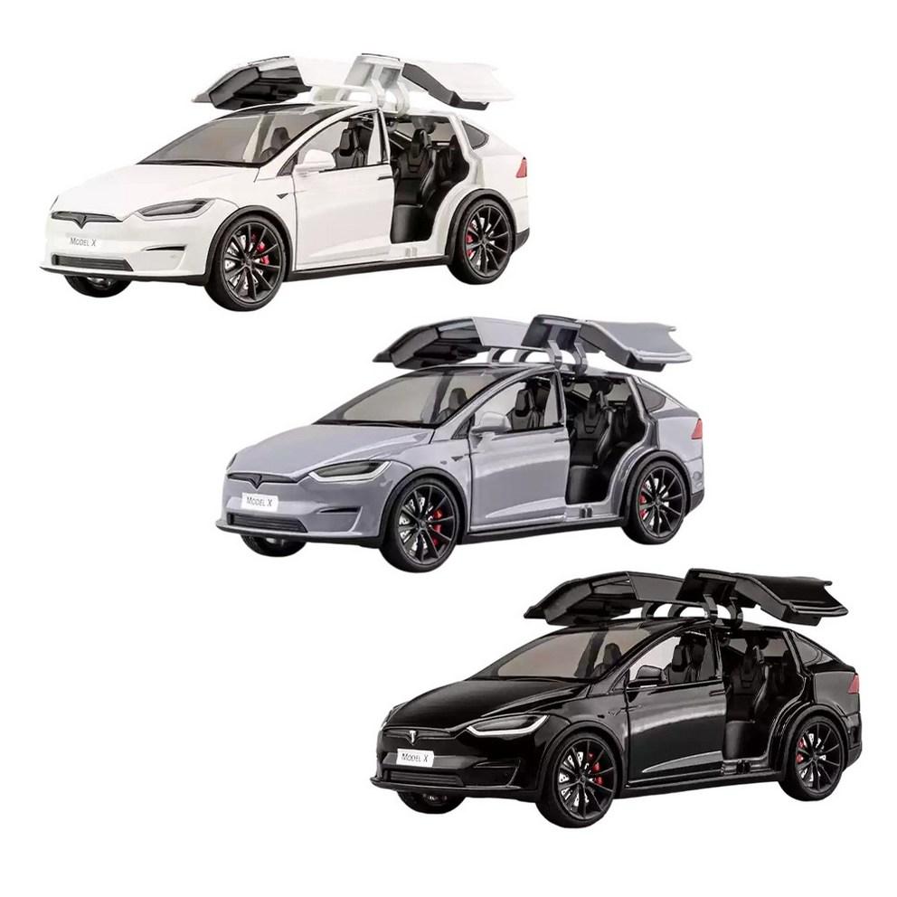1:24 Tesla Model X Diecast Alloy Pull-Back SUV Model Car - X_Black