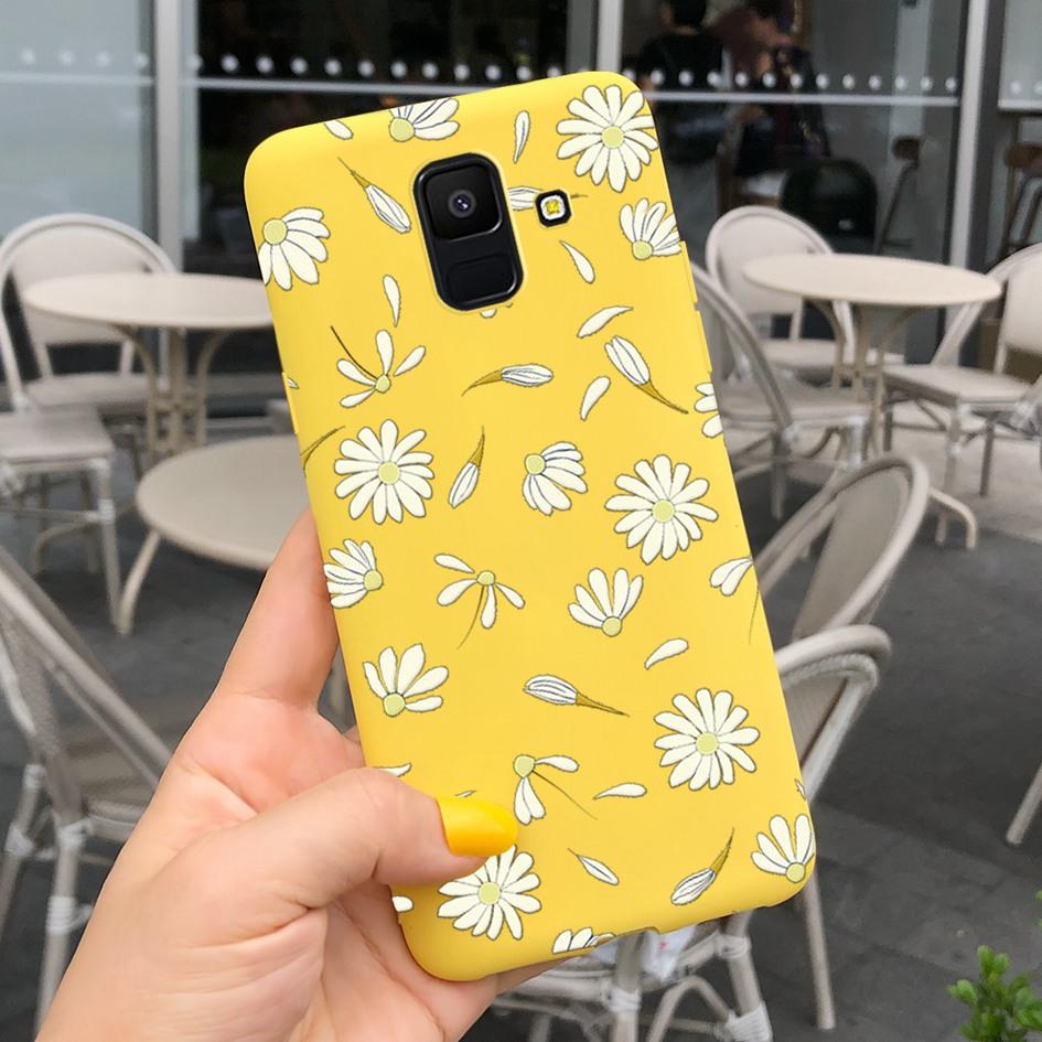 Для Samsung Galaxy A6 2018 Чехол SM-A600F Милый Подсолнух Астронавт Чехол для Телефона Для Samsung A6 Plus 2018 A6Plus A6+ SM-A605F Coque