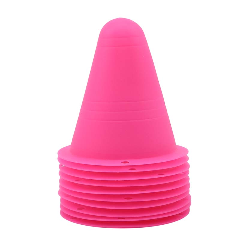 10Pcs/Set Skate Marker Training Road Cones Roller Football Soccer Rugby Soft Tower Skating Obstacle Roller Skate Pile Suppplies
