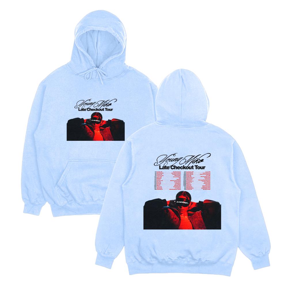 Худи Young Miko Late Checkout Tour Худи Young Miko Late Checkout Tour Мужская повседневная свободная одежда Уличный стиль Женские топы