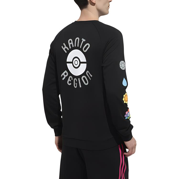 adidas Мужская тренировочная толстовка с принтом X Pokemon, черная GN2999