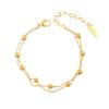 Double Layer Minimalist Bead Bracelet Fade Resistant Design For Girls And Best Friends Jewelry