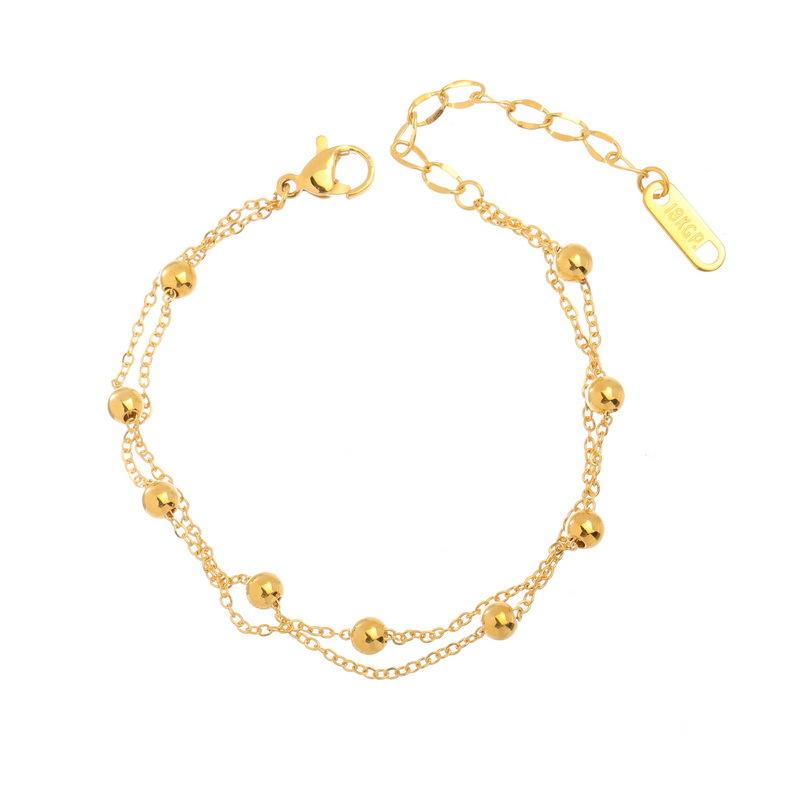 Double Layer Minimalist Bead Bracelet Fade Resistant Design For Girls And Best Friends Jewelry