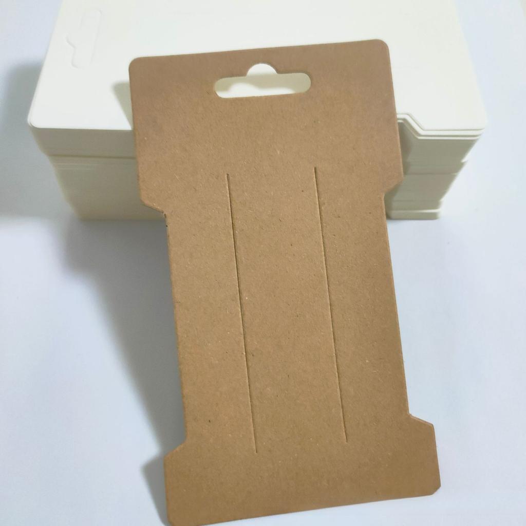 100pcs Jewelry Display Cards,Blank Kraft Paper for Earrings,Necklaces,Hair Tie,Cardboard Finishing