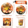 Halloween Disposable Party Tableware Sets Pumpkin Witch Paper Plate Cup Napkins Kids Favor Happy Halloween Party Decor Supplies