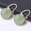 Women Jade Earrings: Elegant, Hypoallergenic Design with Adjustable Ear Buckles