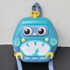 Cute Eggshell Backpack With Robot Print Designfor Preschool Use