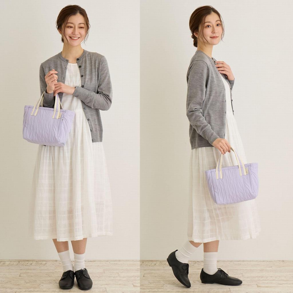 6423 Beautiful Simple Cold Storage Small Tote Bag PT Thermo Keeper [Rootote] Women's Quilting-A (04 Beige)