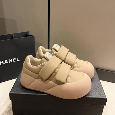 Уродливые милые туфли с большой головой и хлебом на толстой подошве, повседневная обувь для женщин, универсальные, настоящие, мягкие, кожаные туфли для женщин