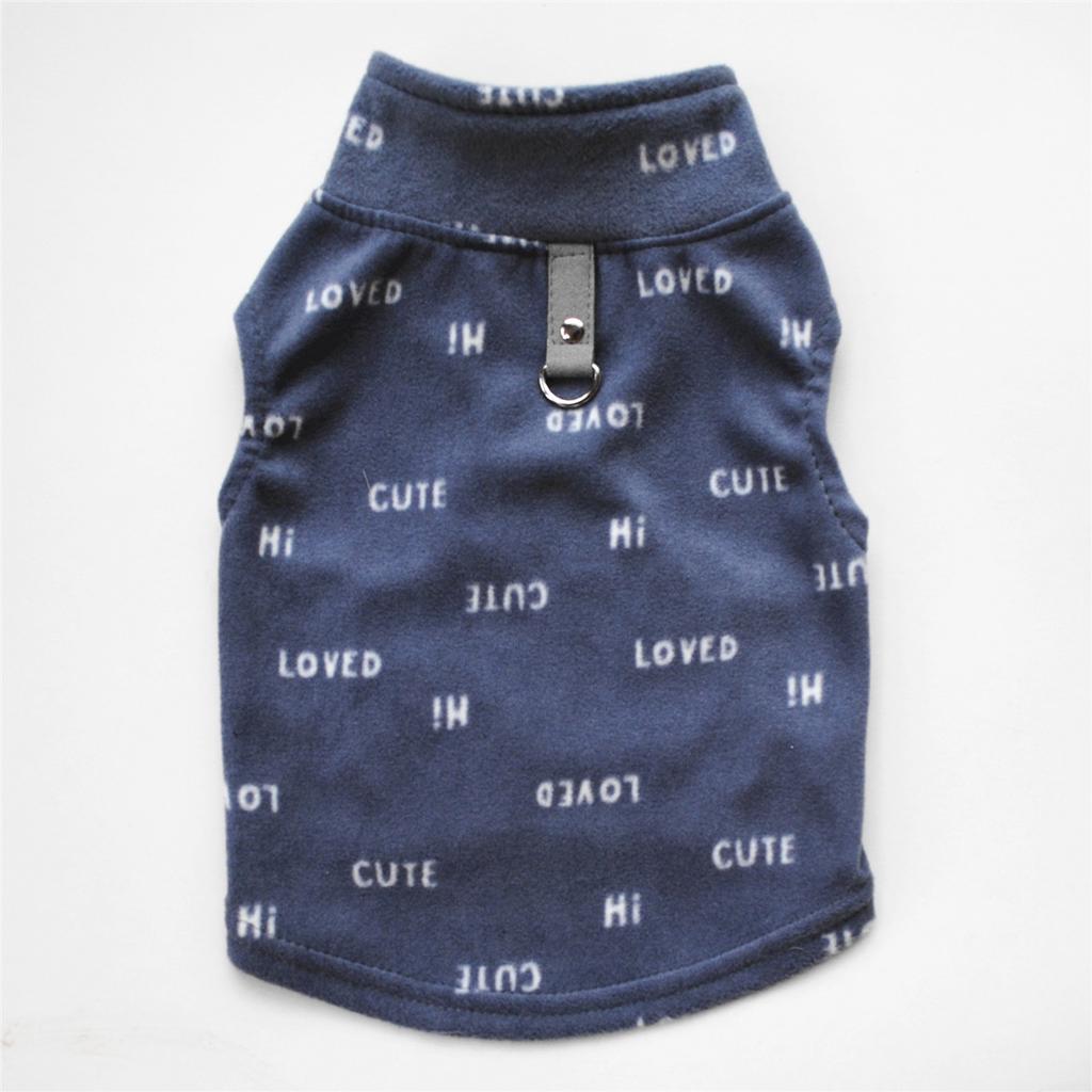 Одежда для домашних животных для собак, осенне-зимняя, флисовая, пряжка для тяги, 27 цветов