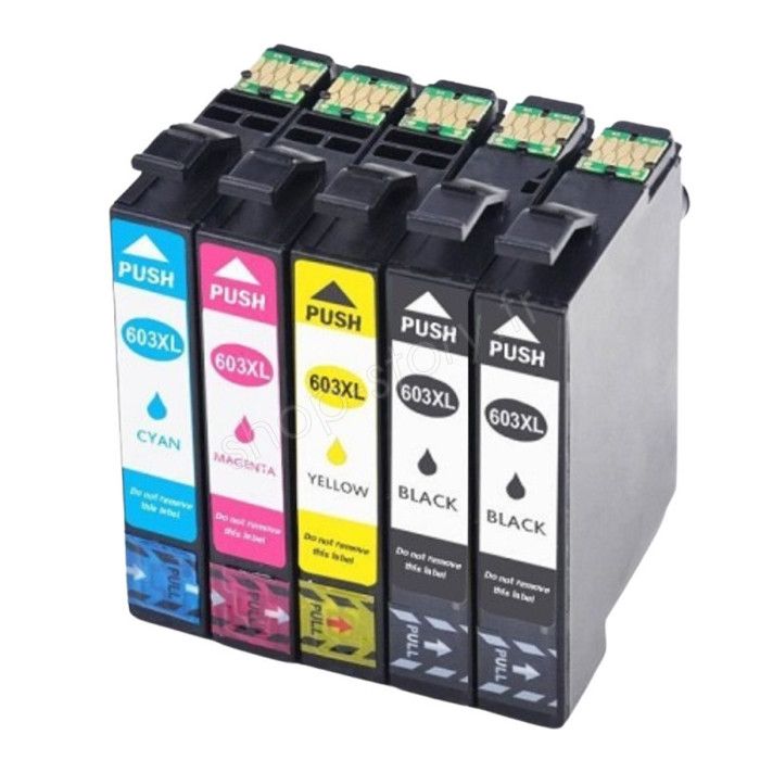 Compatible Ink Cartridges - Epson Equivalent - E603XL - Pack of 5 - Multi-color - High Quality