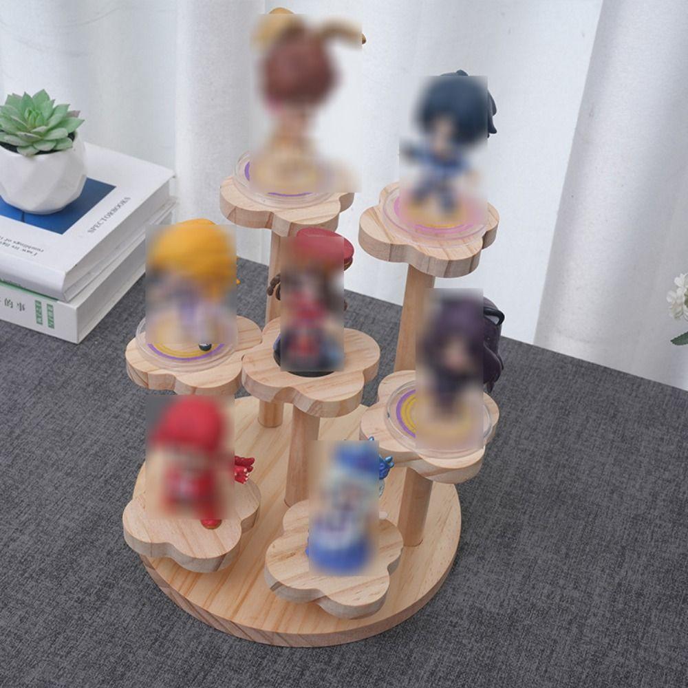 Multi Tier Desktop Display Stand Decorative Storage Rack Portable Wooden Storage Shelf  Table