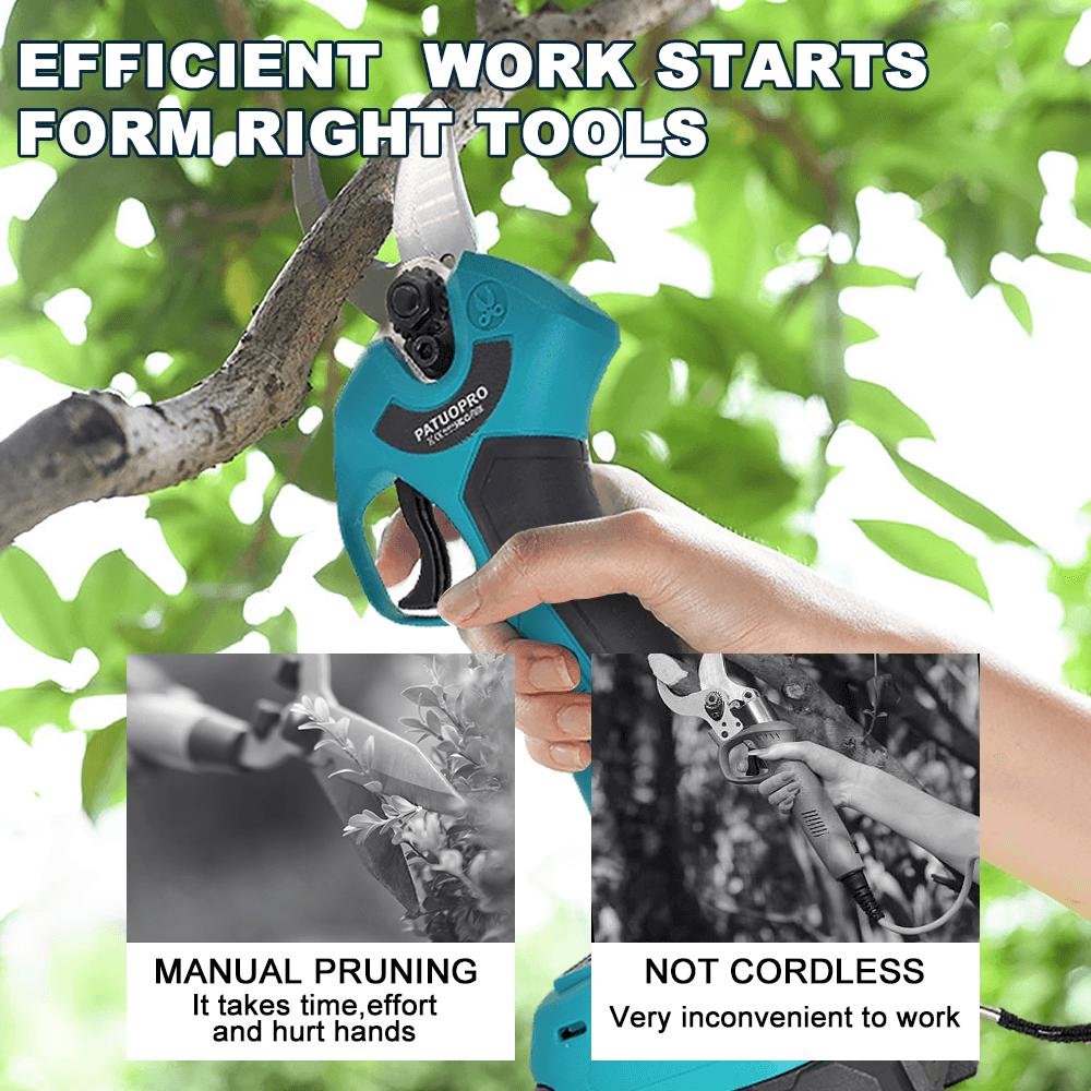PATUOPRO 30MM Brushless Electric Scissors Cordless Pruning Shears Cutting Machines Handheld Power Tools For Makita 18V Battery