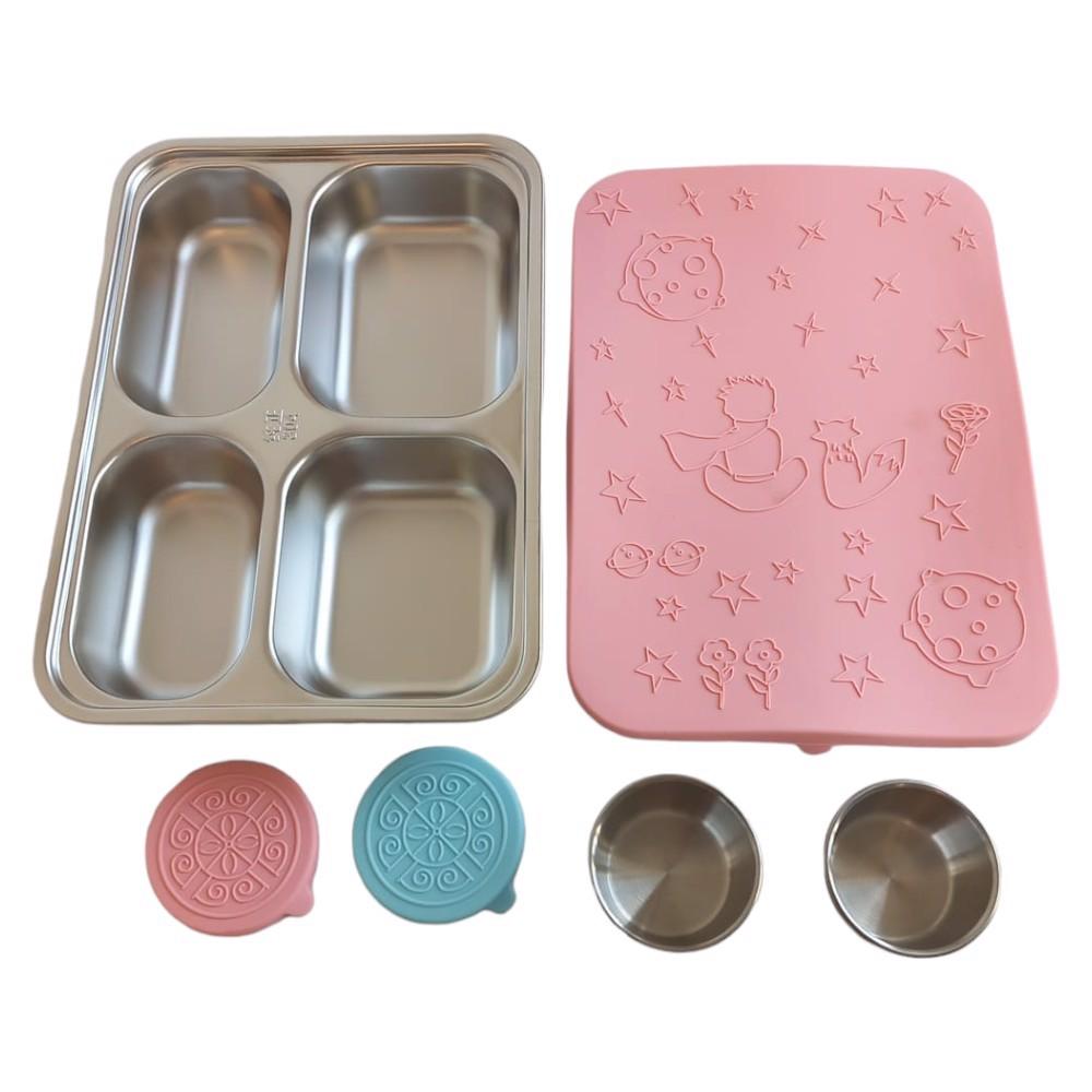 Lunchbox Pojemnik Na Śniadanie Obiad Szczelny Z Przegródkami Różowy