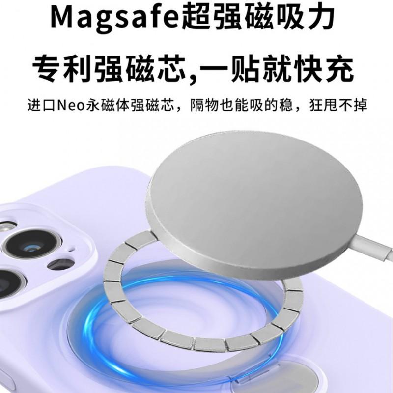 IPhone 18 Pro Max Case Liquid Silicone Magnetic Rotating Stand Shockproof Full Protection