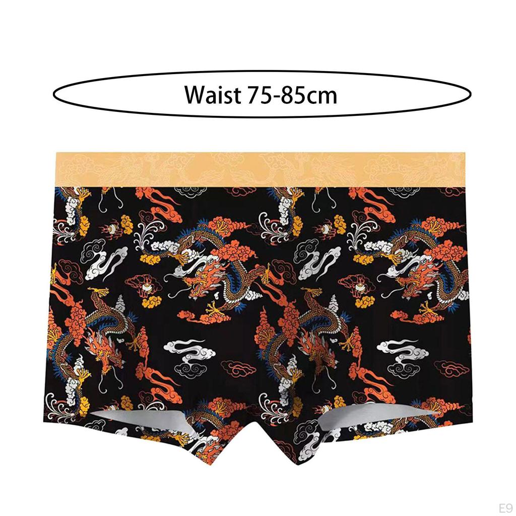 Трусы с принтом дракона, трусы, мужское нижнее белье, пляжная одежда, ночное белье, шорты 2XL